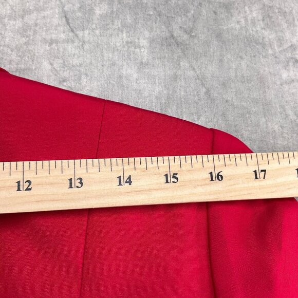 Talbots Jacket Women 8/36 Red‎ Silk Wool Lined Classic Career Suit Shacket - Picture 8 of 11